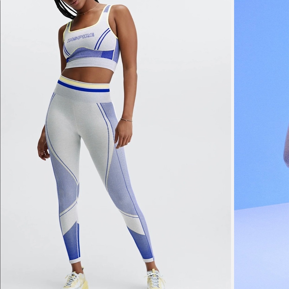 Ultra High-Waisted Seamless Panel Legging and top set